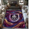 Burnley Football Print Crystal Velvet Rug, Comfortable Water Absorbent Non Slip Indoor Floor Carpet