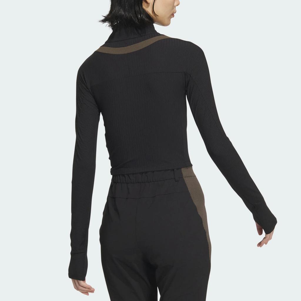 adidas Future Style Pre Series Slim Fit Long Sleeve T-Shirt Women Tops Black JM2452