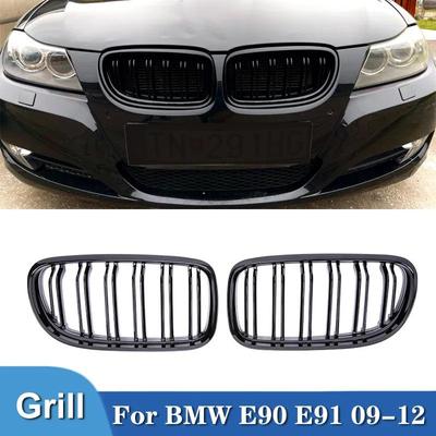 Car Front Kidney Grille Grill Glossy For BMW E90 E91 LCI 3 Series Sedan Wagon 325i 328i 335i 335xi 330i 330xi 2009-2012