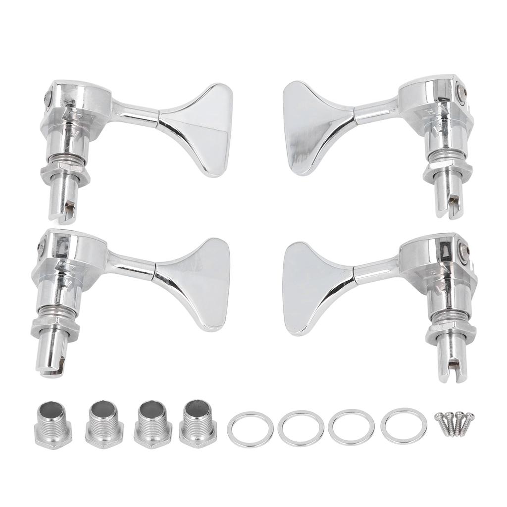 2R 2L Bass Guitar Tuning Peg Zinc Alloy 20:1 Gear Ratio Open 4 String Bass Machine Head Set