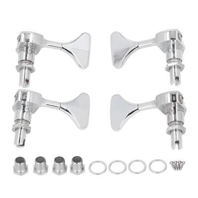 2R 2L Bass Guitar Tuning Peg Zinc Alloy 20:1 Gear Ratio Open 4 String Bass Machine Head Set