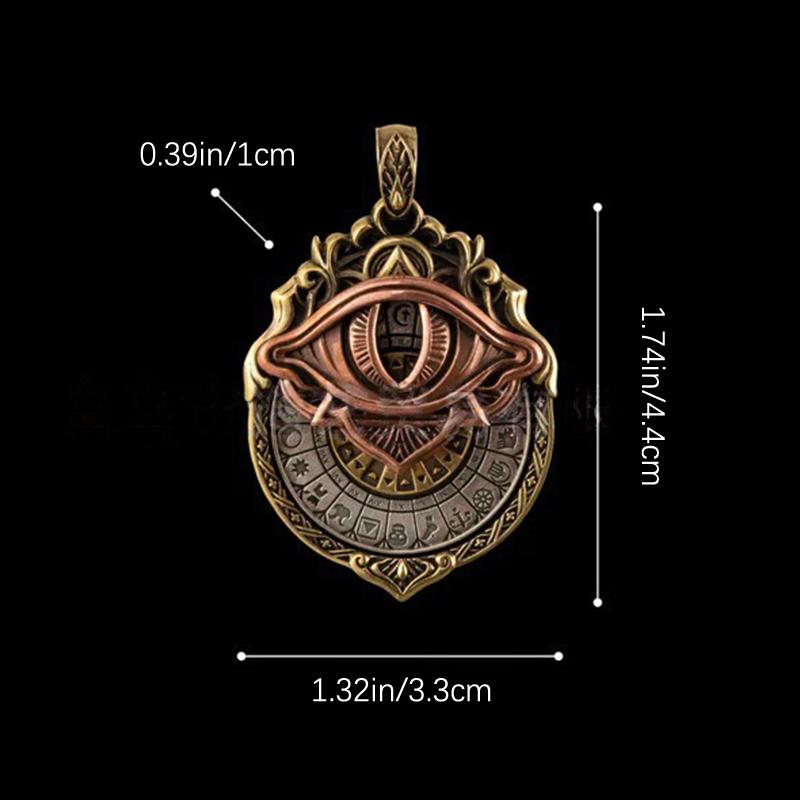 Přívěsek Tarotová vize - Náhrdelník Vševidoucí oko, Přívěsek se symbolem tarotové karty, Mystické věštecké šperky, Duchovní vedení