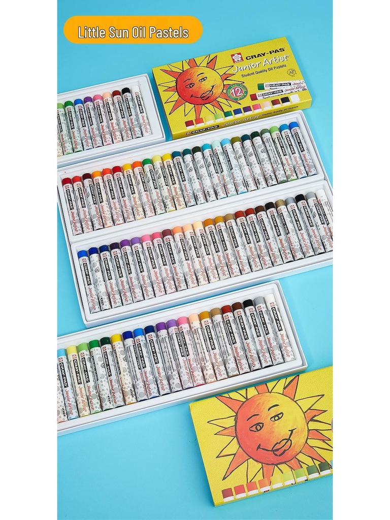Washable Japan Sakura Oil Pastels: No-Mess Crayons for Kids & Students