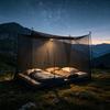 2 Pcs Mosquito Net for Bed Patio 4 Corner Mesh Canopy Large Mosquito Net with 2 Side Openings Hooks for Camping Dormitory Home Outdoor