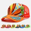 Colorful Leaf Embroidered Mesh Baseball Cap Outdoor Breathable Protection Sun