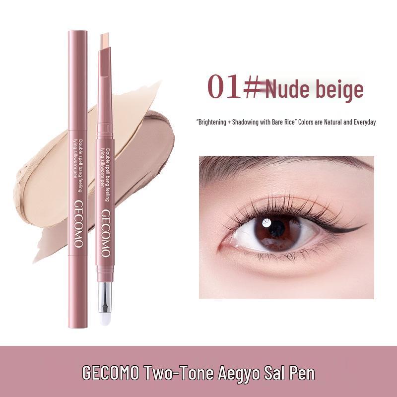 

Gemon Dual-Tone Puffy Under-Eye Stick with Brush - Waterproof, Long-Lasting, Double-Ended Highlighter & Brightener. 250mg