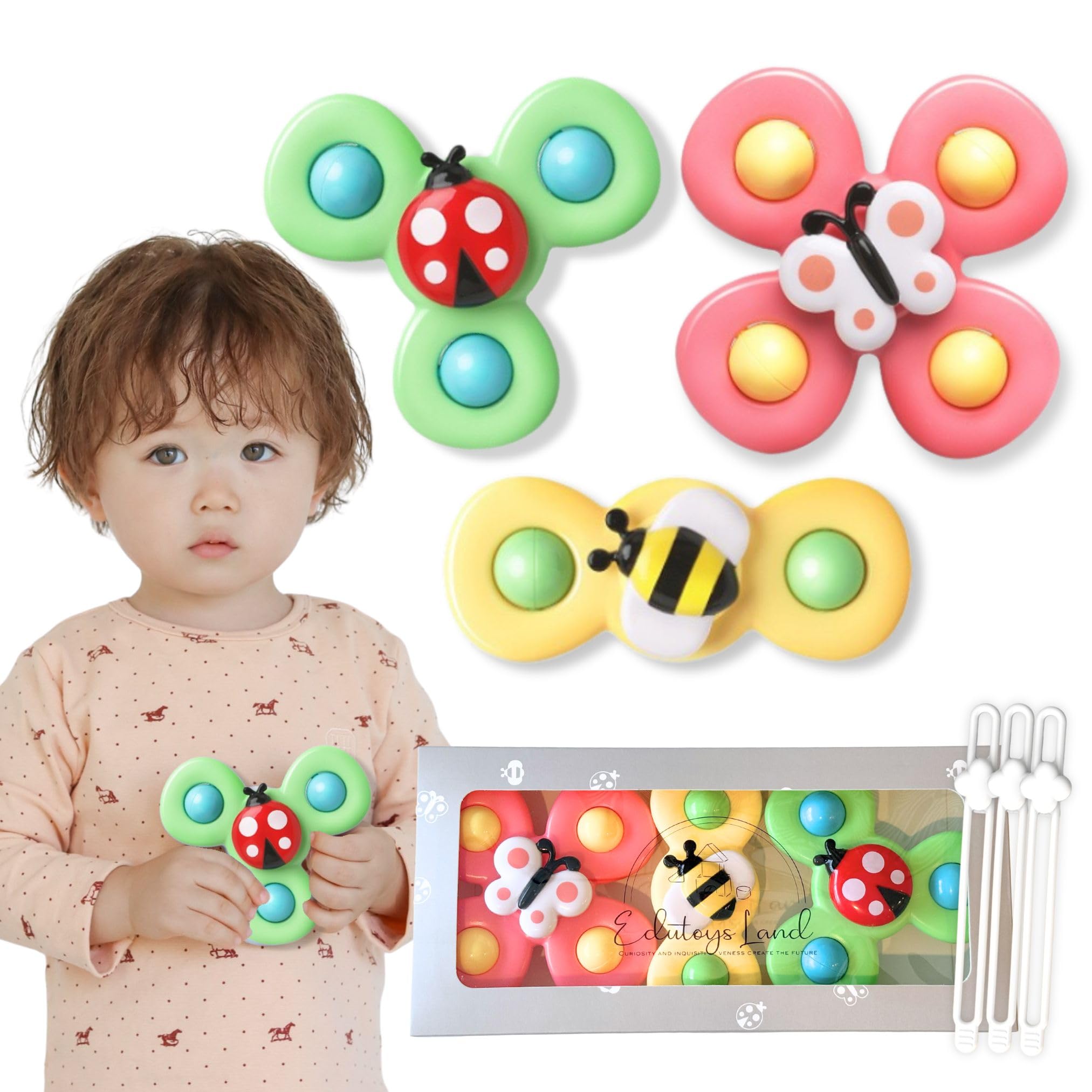 

Perfect for Hand spinners white suction cup Spinning original Baby educational bath 0 years with suction Meets food hygiene white suction baby shower