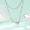 Zircon Guitar Double Necklace Personalized Sweet Cool Full Diamond Bass Pendant Collarbone Chain