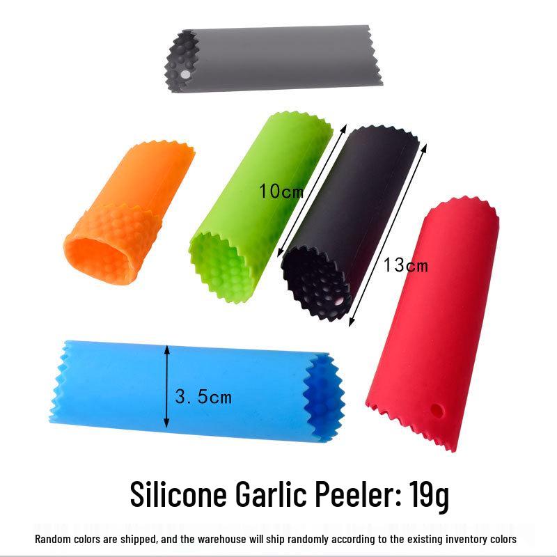 Silicone Dot-Style Garlic Peeler: Manual Kitchen Gadget with Sealed Bottom for Efficient Peeling