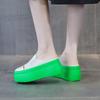 Women's shoes in the summer of 2025 new heelless bag head green bottom trend half slippers women's casual versatile simple fashion