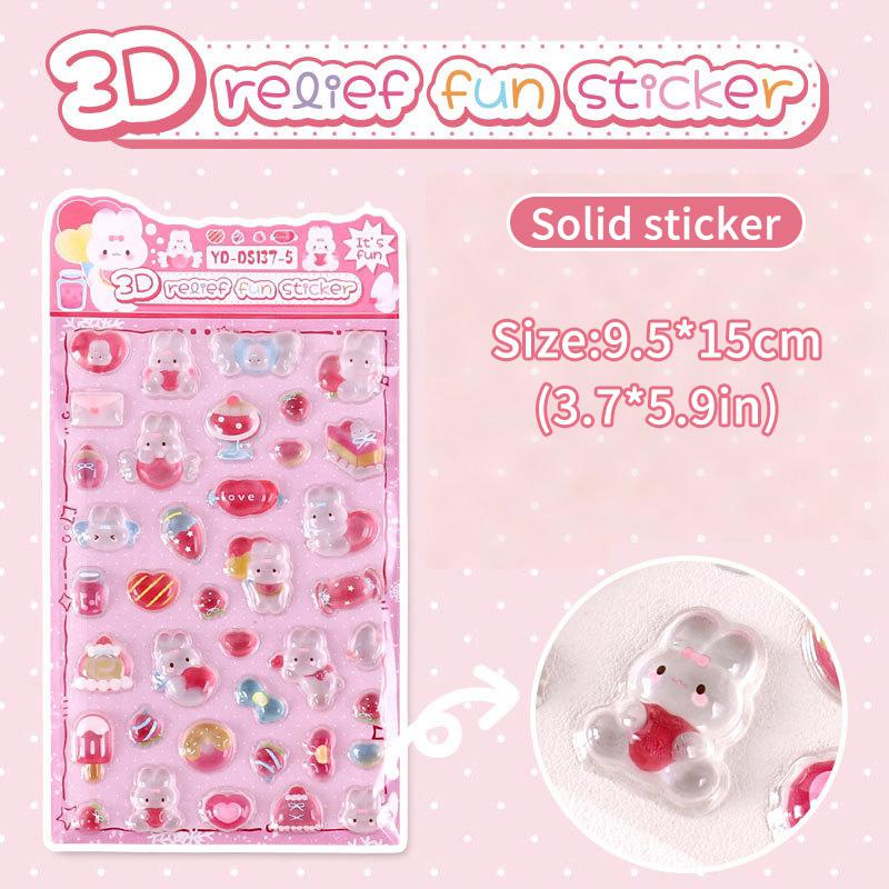 Sigillo a Goccia Bonbon Capibara 3D Caramelle Gelatina Adesivi Animali Carini per Scrapbooking Fai da Te Libri Stile Giapponese Adesivo per Cover del Telefono