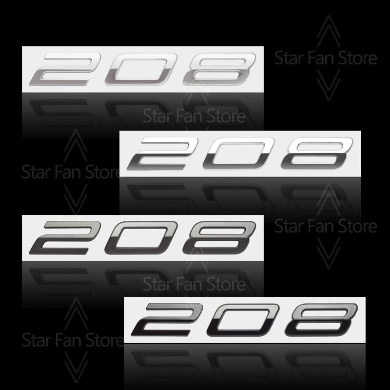 HRUC6 Metalowe Do Nowego Peugeot 308 208 508 Emblemat z Logo Naklejki 3D Emblemat Błotnika Naklejka Akcesoria Samochodowe Dekoracja Litery Stylizacja Samochodu