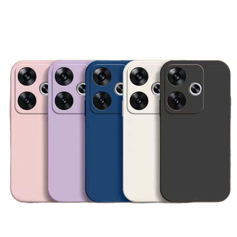 Applicable to Redmi Turbo1 mobile phone case, solid color Rubik's Cube liquid all-inclusive anti-drop Redmi silicone straight edge soft case