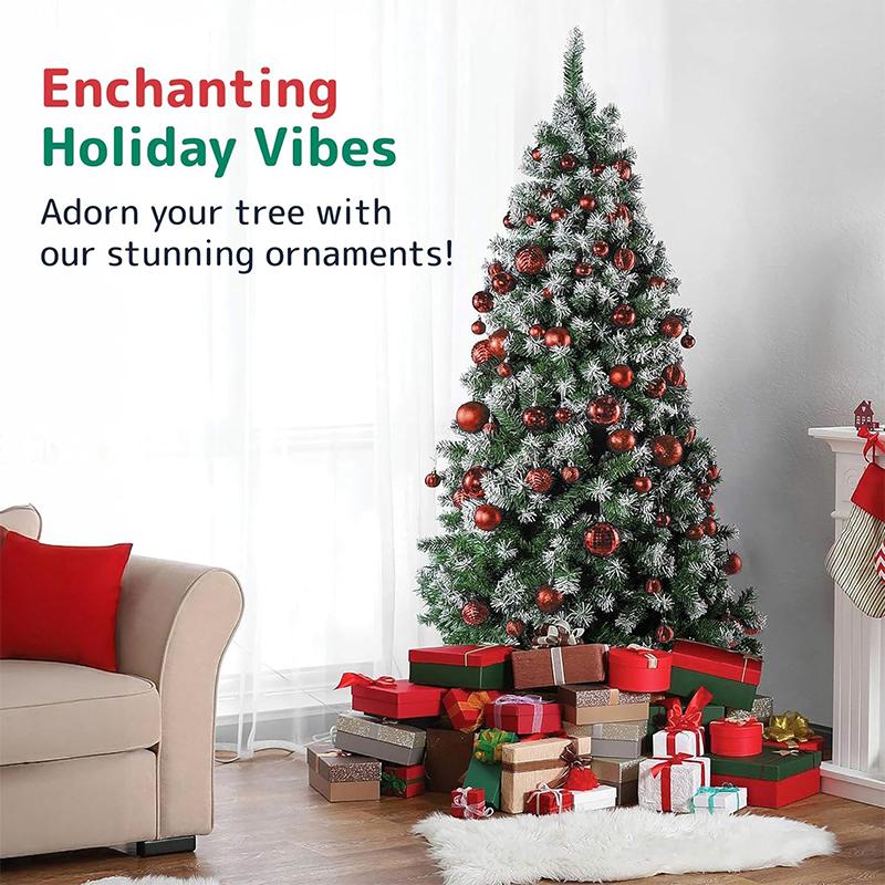 1box 4/6/8cm Christmas Decoration Shatterproof Plastic Christmas Ball Xmas Tree Hanging ornaments for Home Party Holiday Navidad