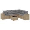VidaXL Garden Lounge Set with Cushions 7 Pcs, Patio Sofas, Patio Furniture Set, Outdoor Furniture, Beige 3222618