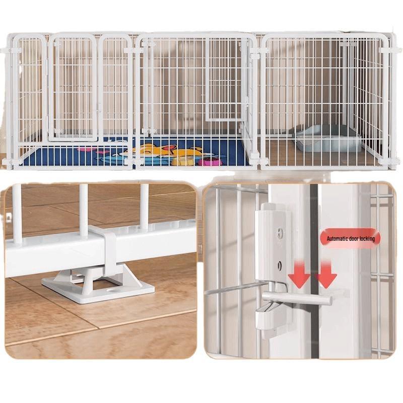 Adjustable Indoor Pet Fence with Gate for Medium and Large Dogs - One Bedroom One Living Room Setup