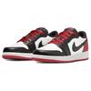 Air Jordan 1 Retro Low OG GS Black Toe Kids Sneakers White Varsity-Red CZ0858-106