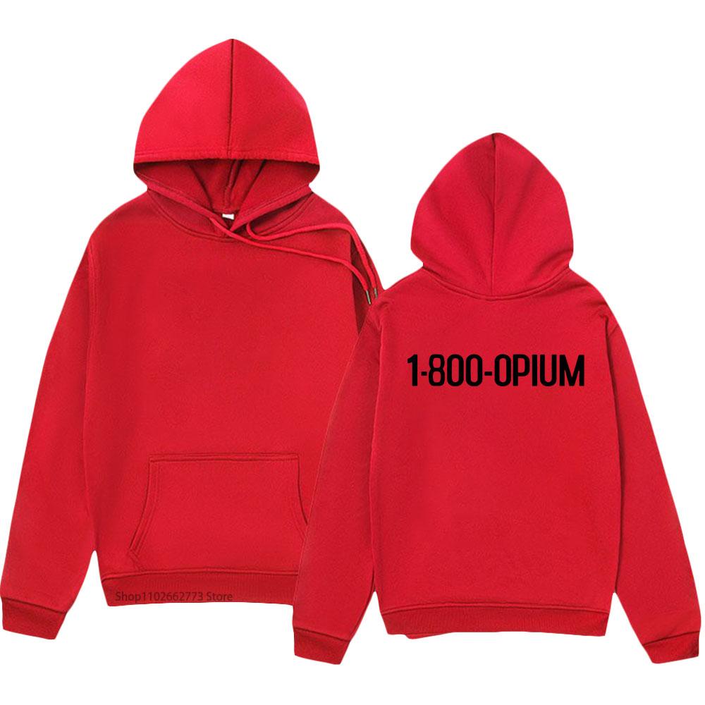 Homixide Gang HXG Rock Band Hoodies 1-800-OPIUM Print Sweatshirts Winter Long Sleeve Clothes Men Tops Pullover