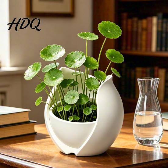 Modern Home Decor Planter Tulip Flower Shape Planter 3D Printed Decorative Pot Soil Cultivation Bowl Pot Minimalist Plant Container for Office Desk