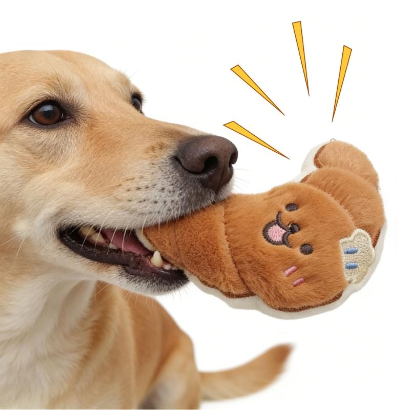 Engaging Dog Plush Squeaky Toy with Builtin Sound Maker Playtimes Interaction Indoor Entertainment Activity Toy