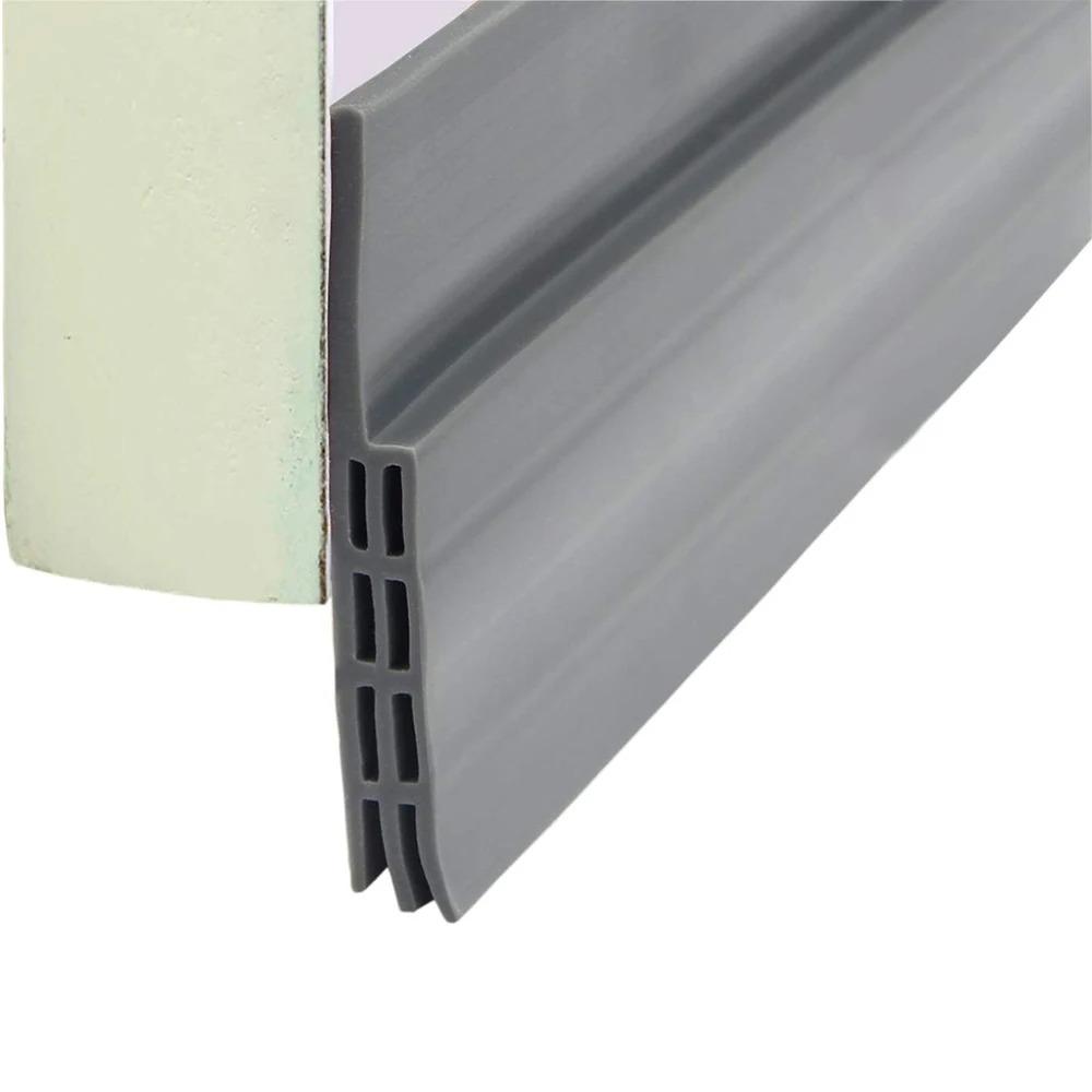 

1PC 1m/39.37inch Under Door Draft Stopper Soundproofing Door Bottom Seal Strip Self Adhesive Dustproof Insect Proof Weatherstrip 1m сірий колір