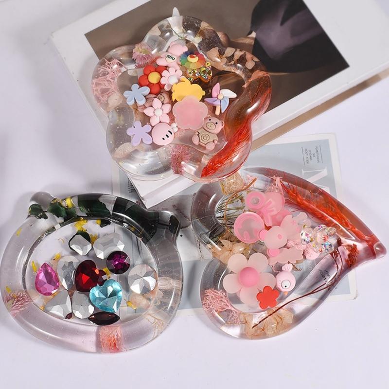 Silicone Cake Holder Tray Mold Fruit Cup Mold Resin Pendant Mold Food Station Serving Tray Mold Diy Coaster Casting