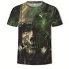 New Skull 3D Digital Printed Casual Men's Short Sleeved T-shirt