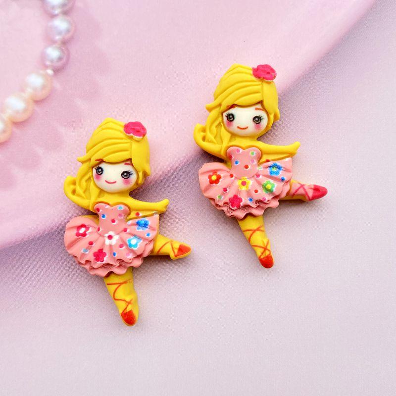 10pcs Resin Mixed Dancing Princess Flat Back Cabochon for Hair Bow Center Scrapbooking