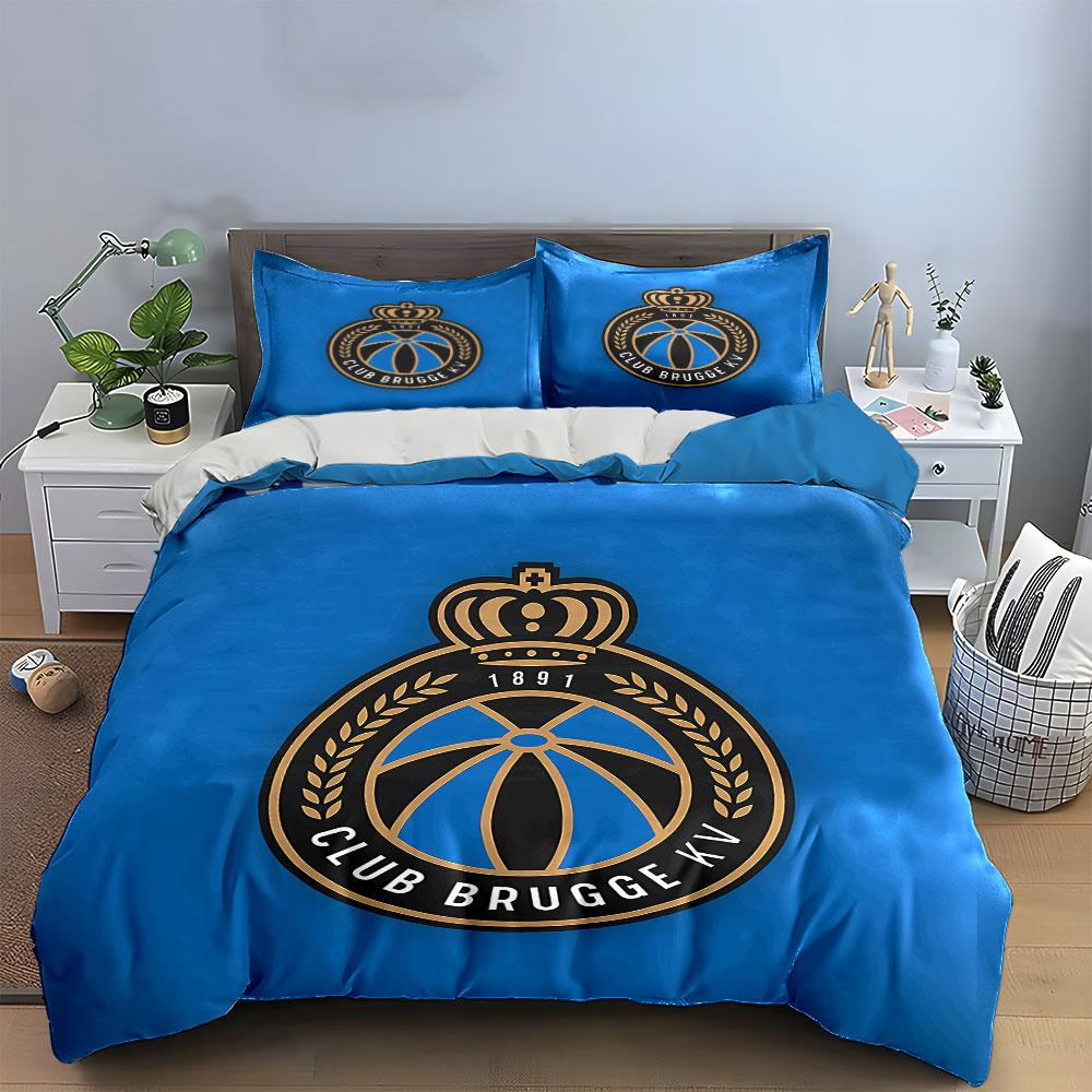 "Club Brugge Logo Bedding Set" Bedding Duvet Cover Set Duvet Cover Pillowcases  (1 * Duvet Cover 2 * Pillowcases, without duvet insert)