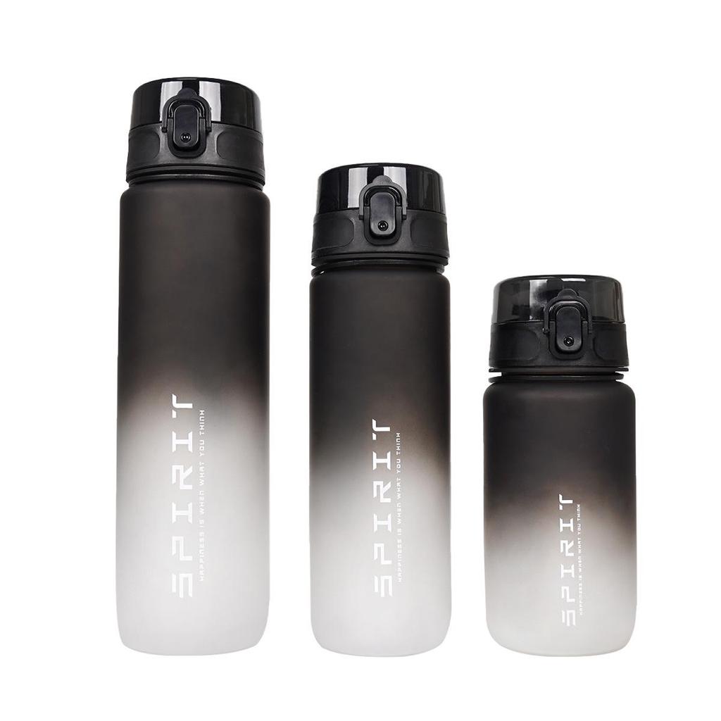 1L Farbverlauf Wasserflasche - Großes Fassungsvermögen, Auslaufsicher, Tragbar, Direktes Trinken, mit Skala für Fitness und Sport
