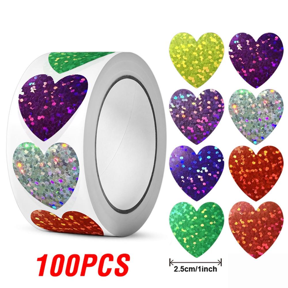 100-500pcs Glitter Star Stickers for Kids School Teacher Reward Sticker Party Decor Small Business Label Scrapbooking Stickers