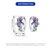 Serie Fiori Viola Gioielli per Orecchini Versatili Cerchi per Donne Gioielli Fini Regali per Feste di Compleanno