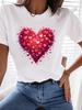 (Asian Size) cute love cute Print Female Tee Top Clothing T Shirt Woman Women Fashion Short Sleeve Graphic T-shirts