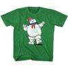 The Real Ghostbusters Merry Mr. Stay Puft Vintage Green Youth T-Shirt
