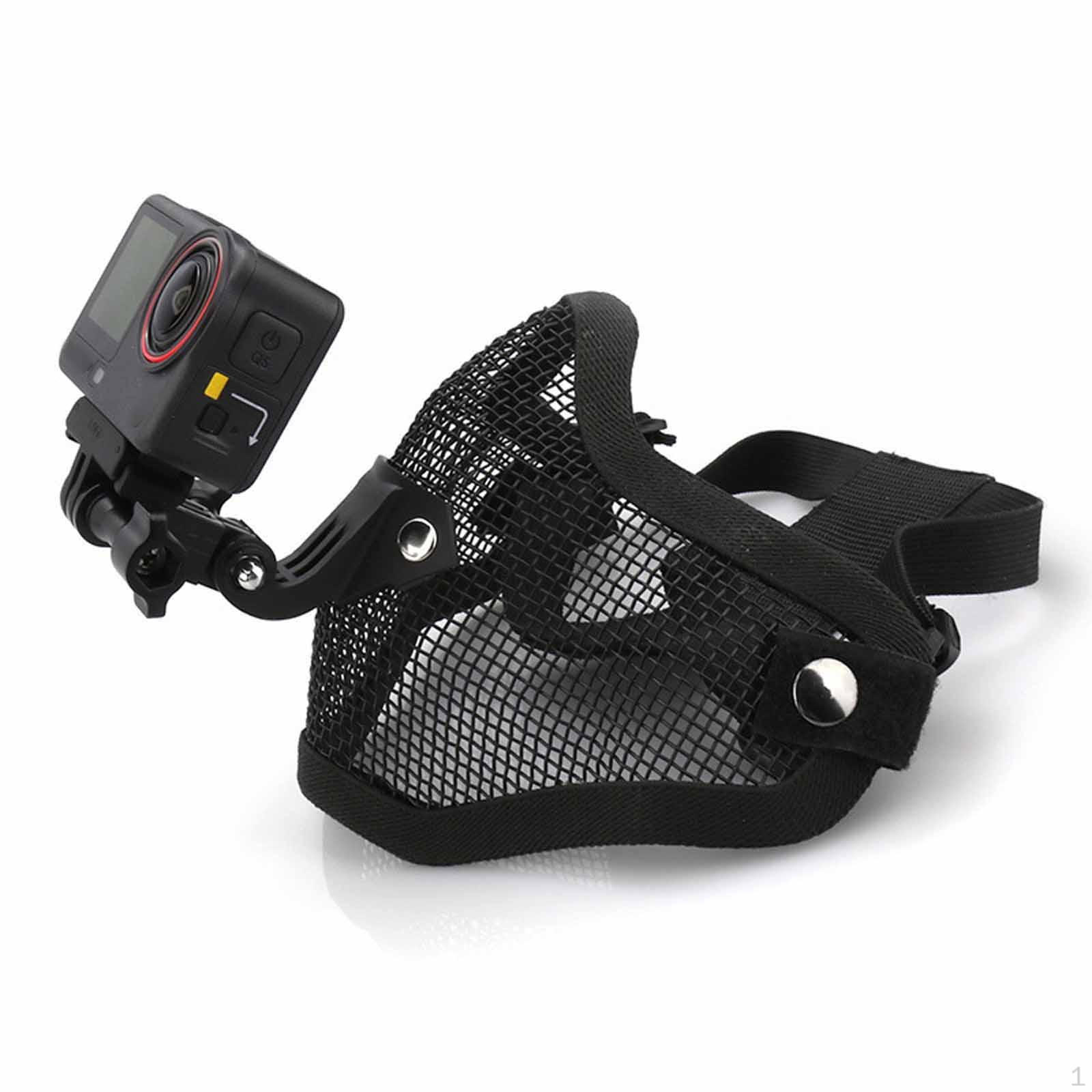 

Mesh Face Mask with Mount Universal Adjustable for Running Outside Recording for Action Camera