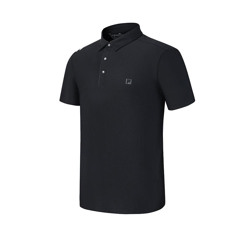 FILA Golf Series Fashion Simple Classic Basic Sports Casual Golf Versatile Comfortable Knitted Short Sleeve Polo Shirt Men tops A11M625104FNV XL