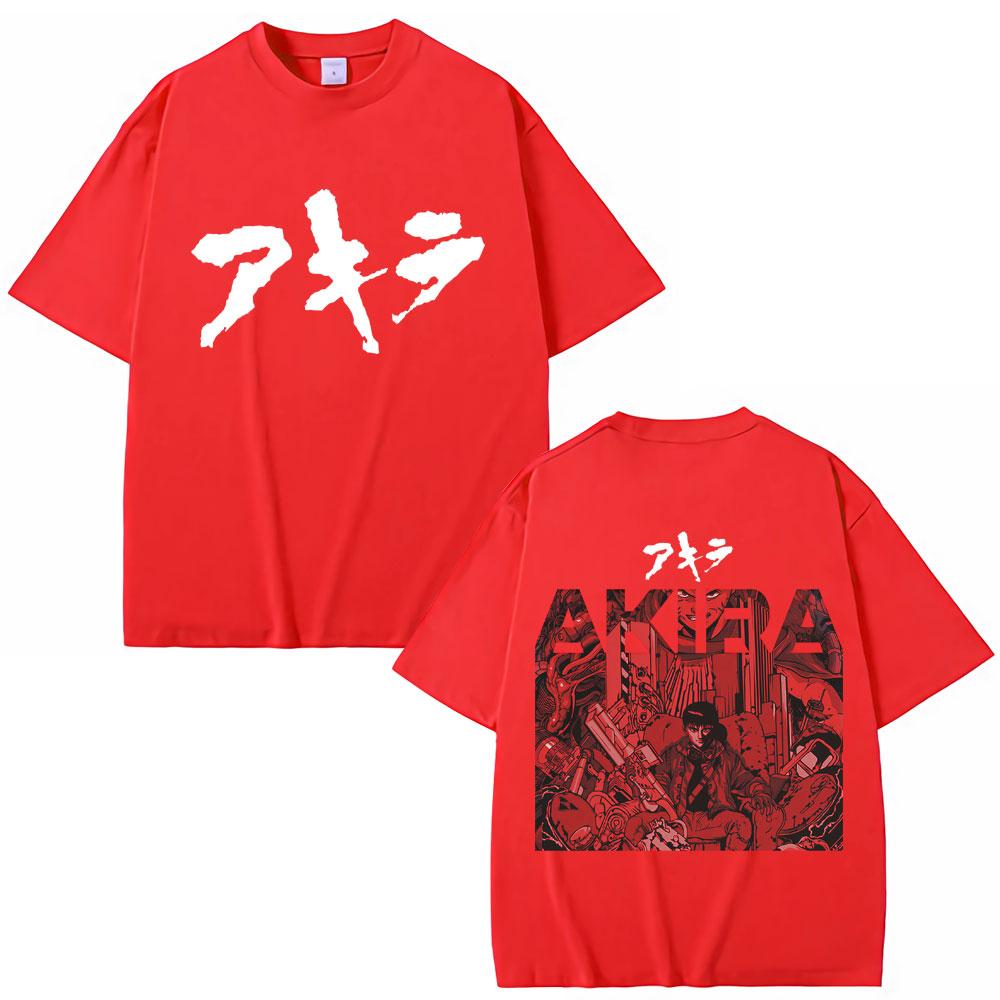 Japan Anime Akira Science Fiction Movie T Shirts Shotaro Kaneda Harajuku Manga T-shirt Loose Men Women Cotton T Shirt