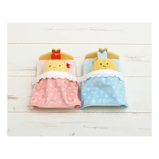 San-X Sumikko Gurashi Tenori Plush Ebifurai No Shippo Bed MO22101 H6×W9×D11.5cm