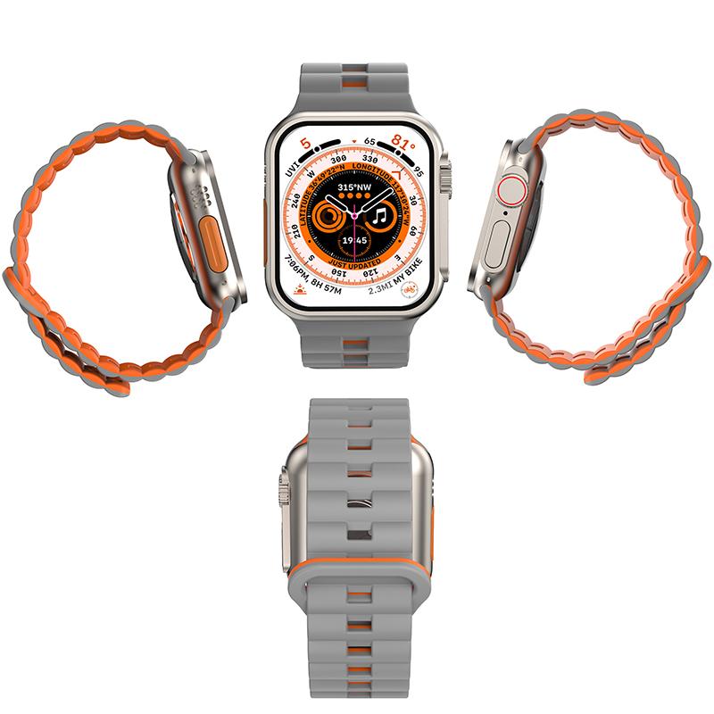 Silicone Strap For Apple Watch Ultra 2 1 49mm Series 9 8 7 45mm 44mm 42mm 38mm 40mm Sports Band For iWatch 6 5 4 3 Se Bracelet Accessories