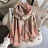 400g Retro Ethnic Bluebird Scarf: Women's Winter Warm Neck Warmer, High-End Imitation Cashmere Shawl.