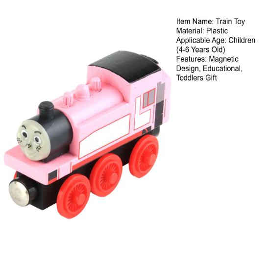 Kids Magnetic Train Toy Cartoon Classic Steam Train Model Toddlers Boys Girls Educational Locomotive Engine Carriages