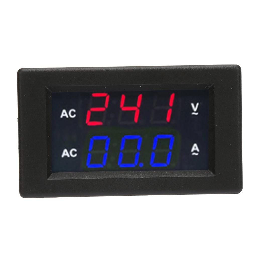 LED Digital Display AC 100.300V Voltmeter 0-50A   Meter(Red Red)
