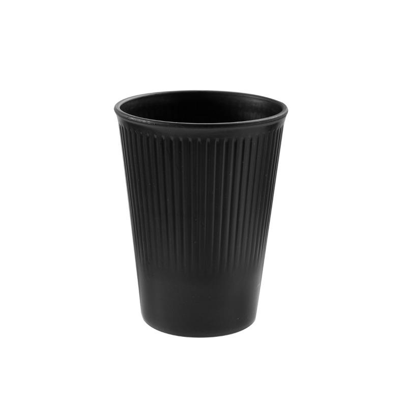 PP-Wasserbecher - Haushalts-Kaffeebecher-Set - Einfacher und kreativer vertikaler Muster-Kunststoff-Wasserbecher - Zahnbürstenbecher - Mundspülbecher