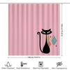 Black Cat Shower Curtain Pink Polyester Bathroom Decor Waterproof Printed Home Decoration Window Washing Cloth Set 84X7269 Piec