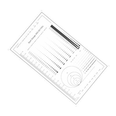 1/2pcs Area Circle Ellipse Diameter Width Thickness Micrometer Spot Gauge Comparison Card Ruler Point Dot Line Gauge Scratched