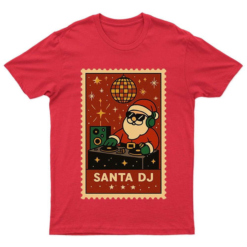 Santa DJ Christmas Retro TShirt Unisex Gift Seasonal Funny Xmas Claus Unisexs