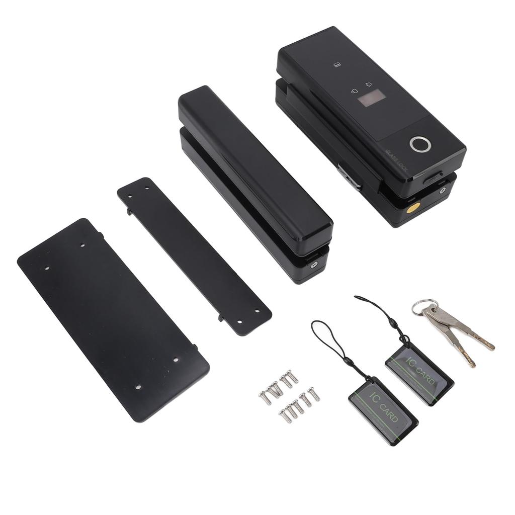 SOCOCO Low Power Smart Electronic Glass Door Security Lock: Multiple Unlocking Methods for Glass and Wooden Doors