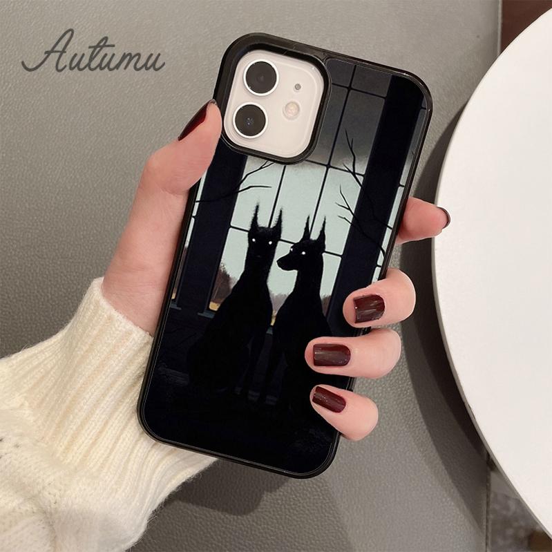 Cool Doberman Dog Phone Case for iPhone 11 12 13 14 Pro Max Mini X XR XS SE 2020 6S 7 8 Plus Samsung Galaxy S21 S22 Cover Shell