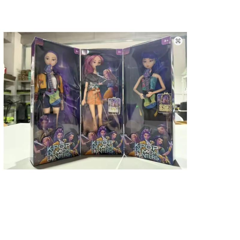 Kpop Demon Hunters Girl Group Action Figure Anime Cartoon Dolls Movable Joints Model Toy Desktop Decor Collection Girl Gift