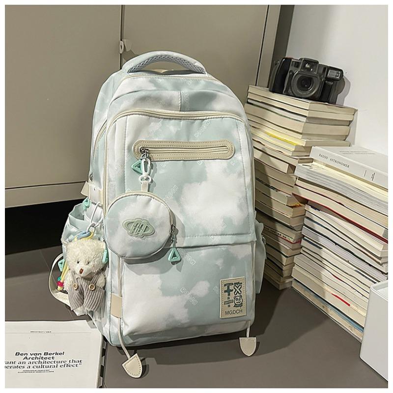 New High-value Tie-dye Contrasting Colors, Fresh and Sweet Backpack, Large-capacity Backpack for Junior High School Students